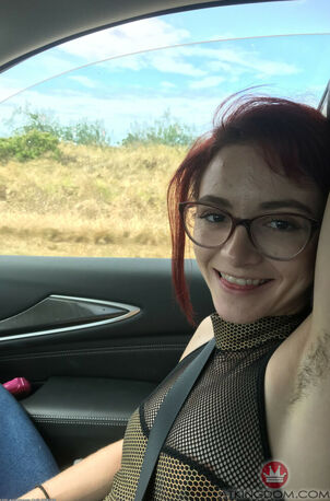 red-haired with glasses naked